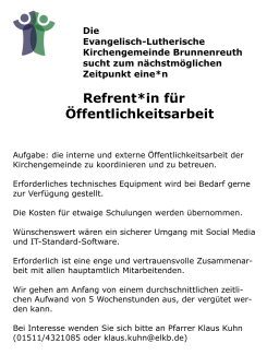 Ausschreibung Ö-Referent 2025