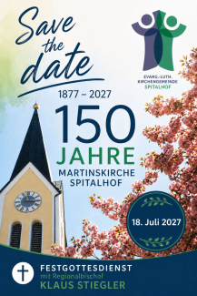 Save The Date 18.07.2027 Festgottesdienst
