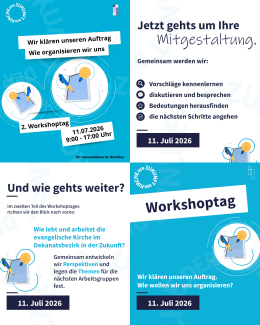 Workshoptag2 11.07.2026 9-17 Uhr Gemeindehaus St. Matthäus
