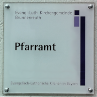 Pfarramt Türschild